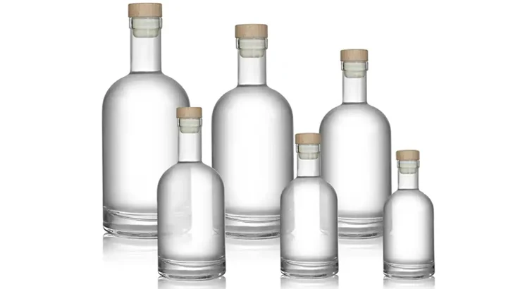 glass vodka bottles