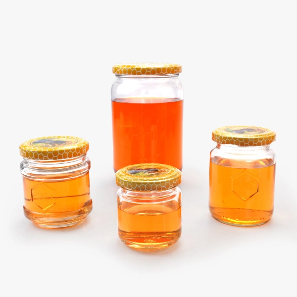 Round Glass Honey Jars Wholesale
