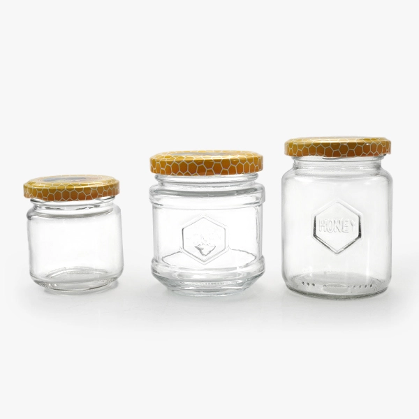 Round Glass Honey Jars Wholesale
