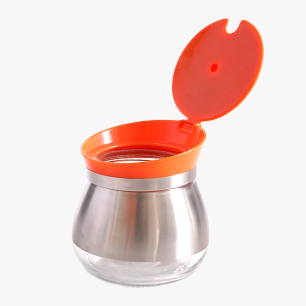 Glass Spice Jar with Stainless Steel Cover