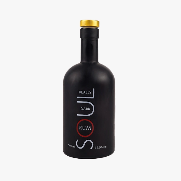 500ml black vodka bottle