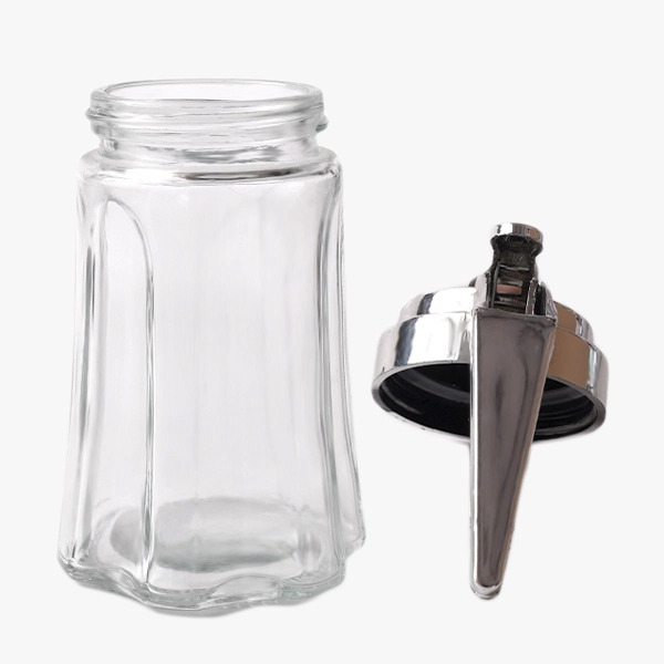 glass spice jars with stainless steel lid