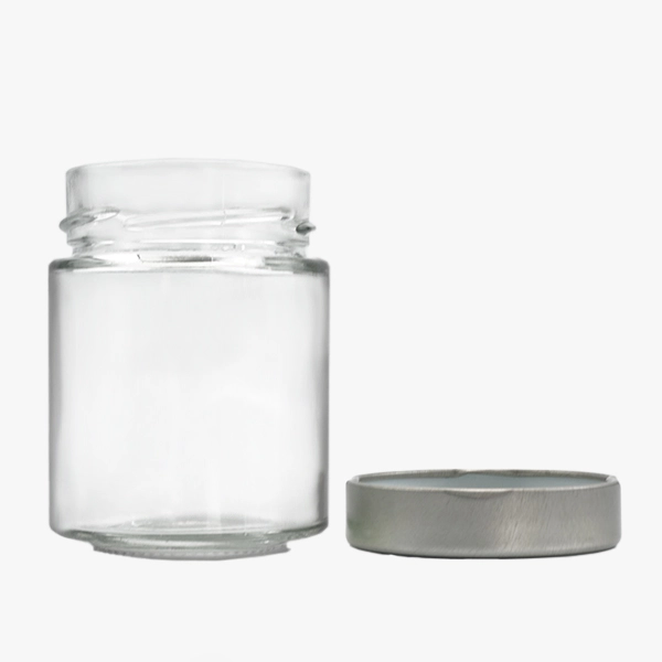 2 oz straight sided glass jars with metal lid