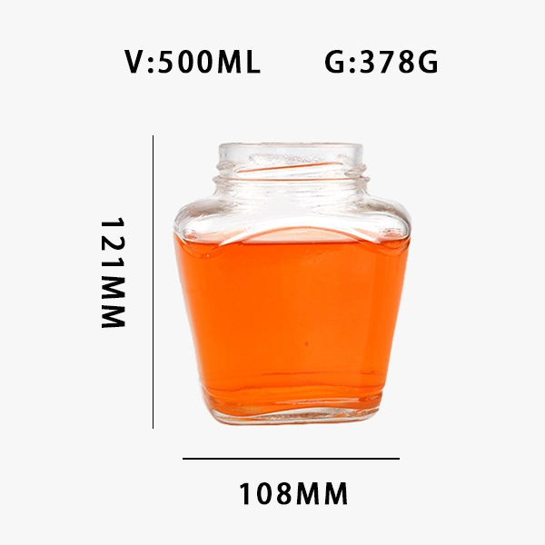 glass honey pot jars