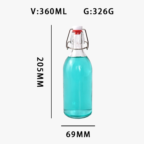 Glass Bottles With Flip Top Metal Clasps