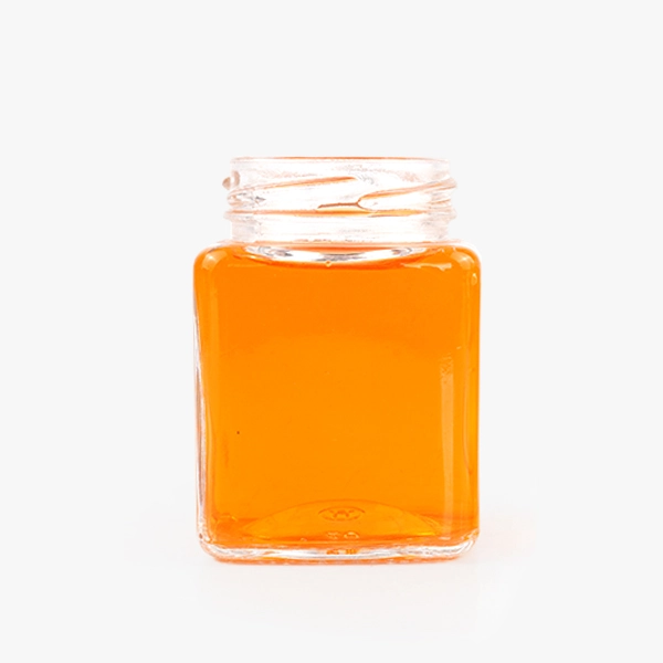 glass square honey jars