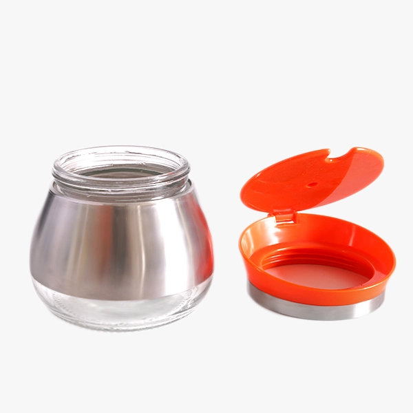 Glass Spice Jar with Stainless Steel Cover
