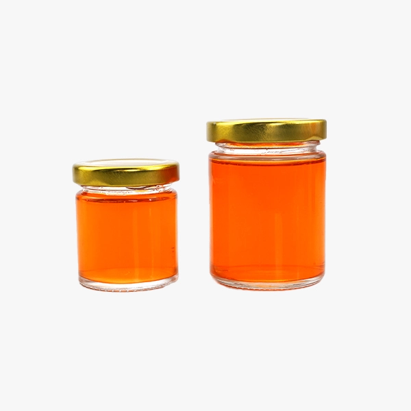 round glass honey jars