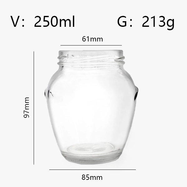 glass honey pot jars