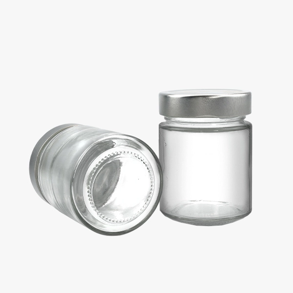 2 oz straight sided glass jars with metal lid