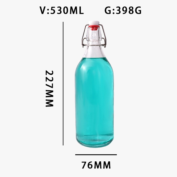 Glass Bottles With Flip Top Metal Clasps