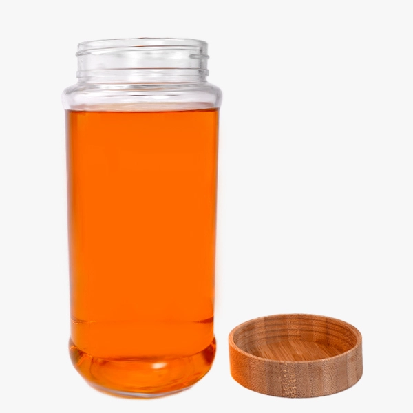 glass spice jars with bamboo lids wholesale 25oz