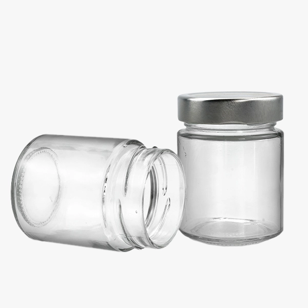 2 oz straight sided glass jars with metal lid