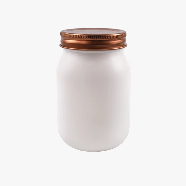 white mason jar