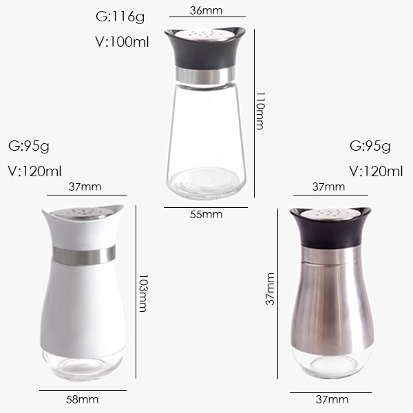 glass spice jars with shaker lids