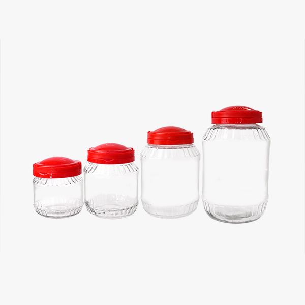 Glass Big Pickle Jars with Plastic Lid