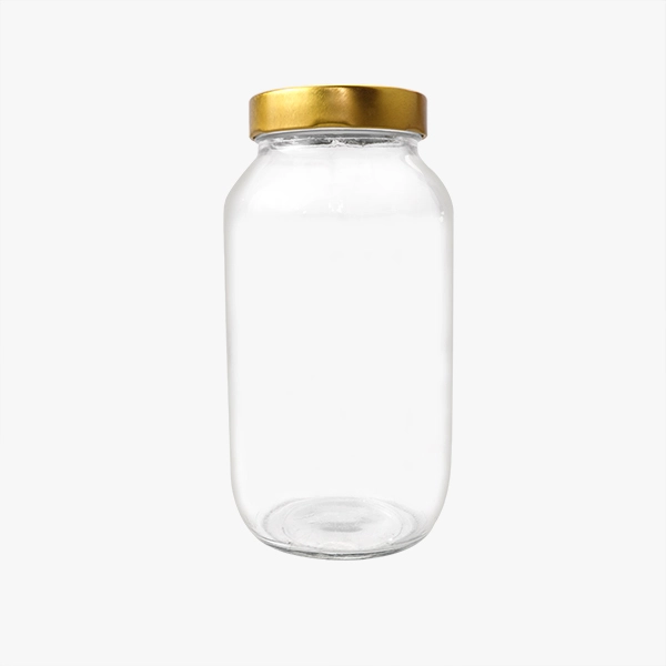large glass mason jar with lid