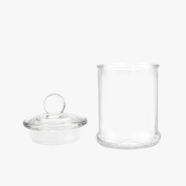 glass candy jar with lid