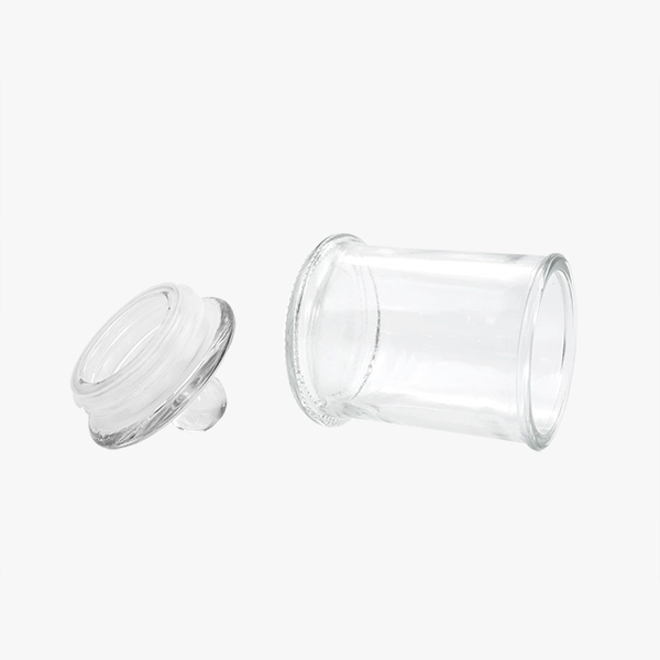 glass candy jar with lid