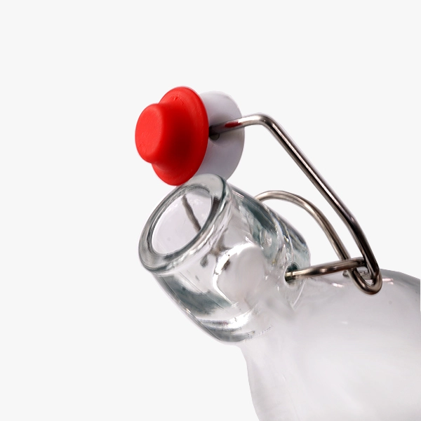 Glass Bottles With Flip Top Metal Clasps