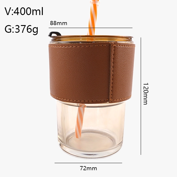 Glass Tumbler With Straw Wholesale 400ml
