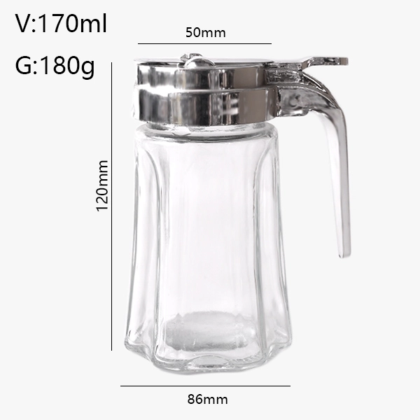 6oz Glass Spice Jars with Stainless Steel Lid and Hold
