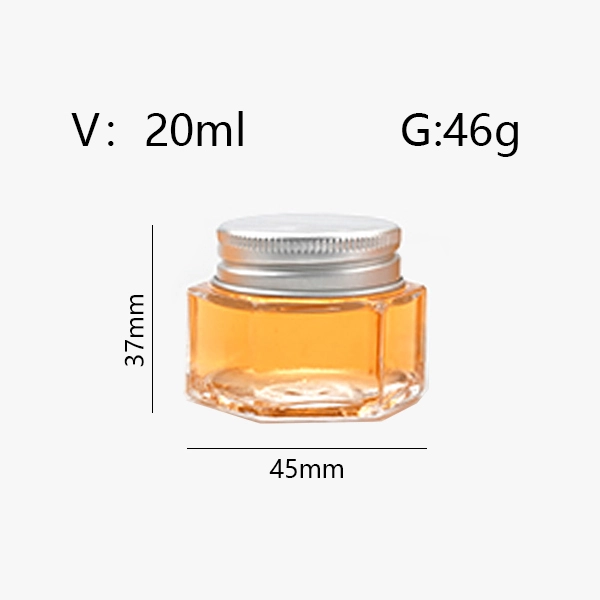 Hexagon Preserving 20ml Honey Glass Jar