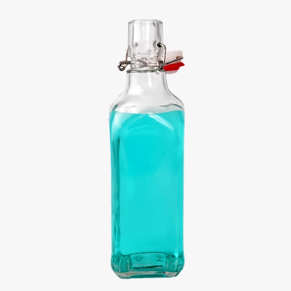 Square Swing Top Glass Bottles