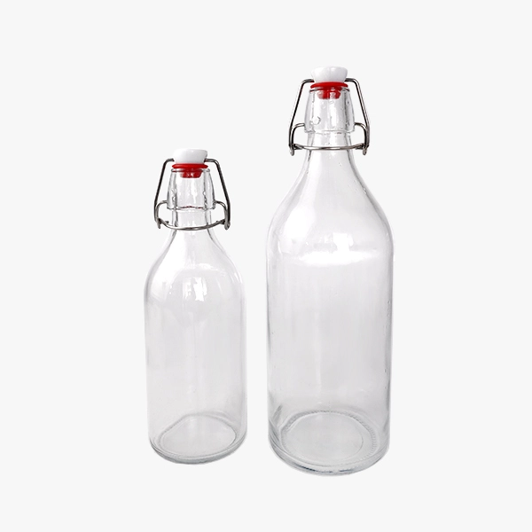 Glass Bottles With Flip Top Metal Clasps