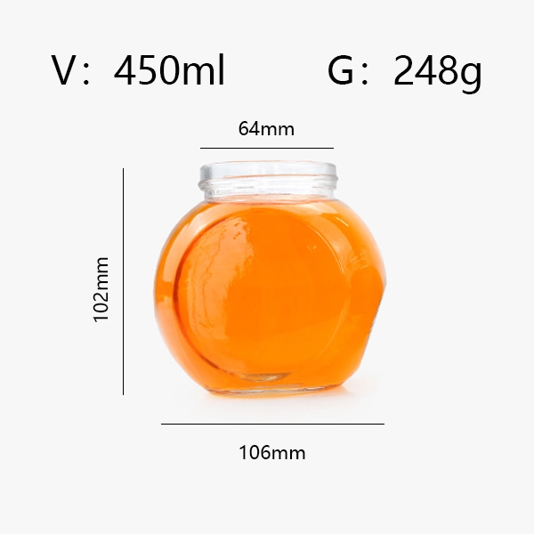 Glass Honey Pot Belly Jars