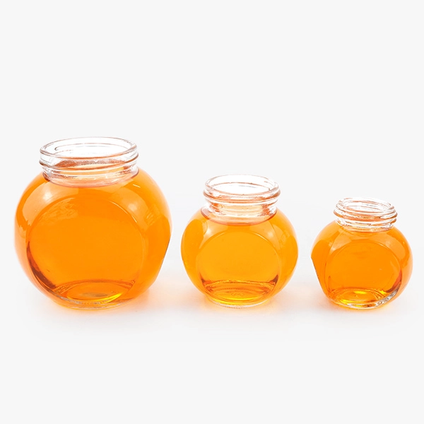 flat round glass honey jar (6)