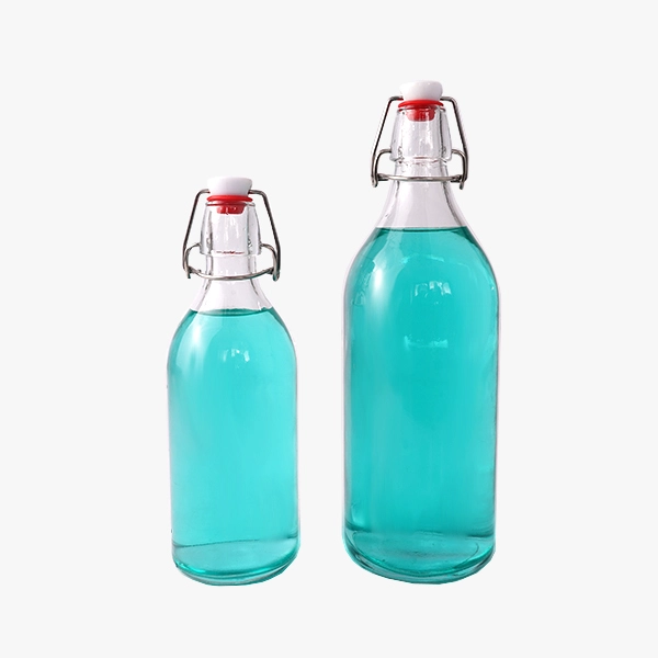 Glass Bottles With Flip Top Metal Clasps 12 oz 18 oz