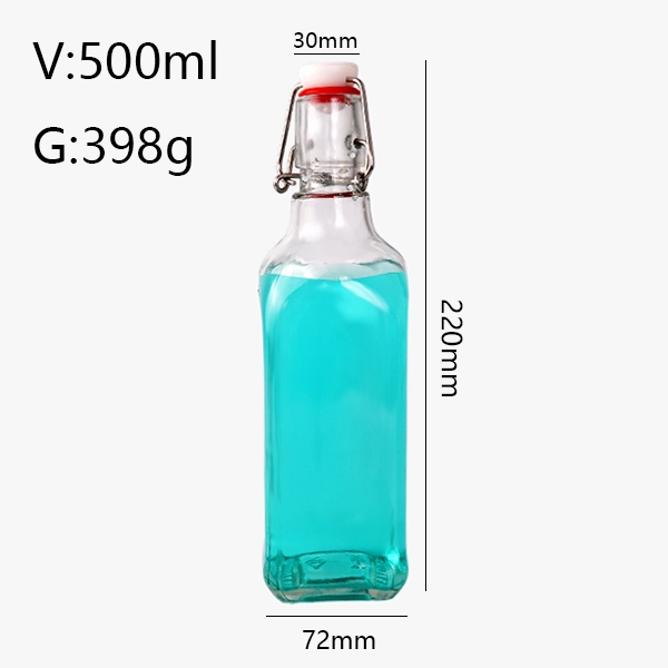 Square Swing Top Glass Bottles