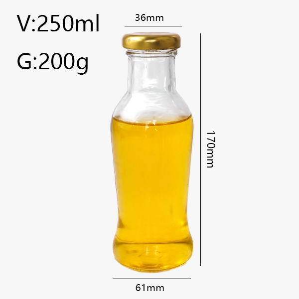 250ml glass juice bottle