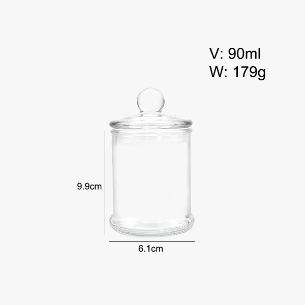glass candy jar with lid