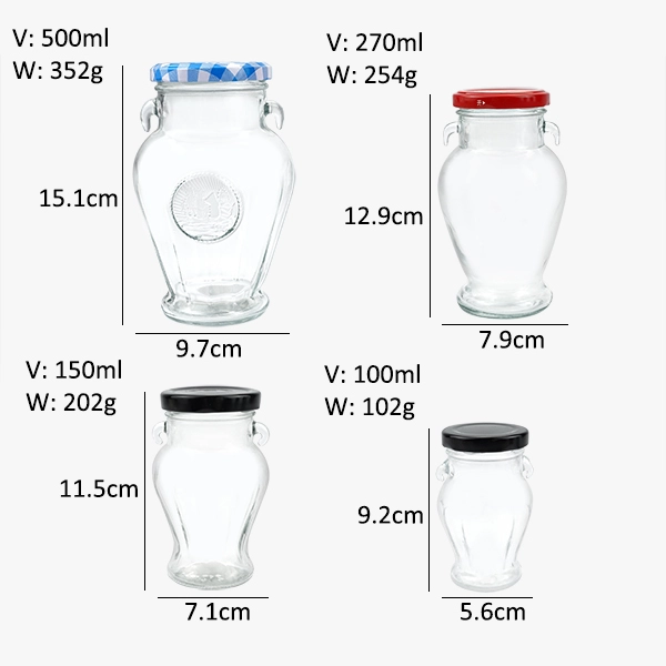 Amphora Glass Jars