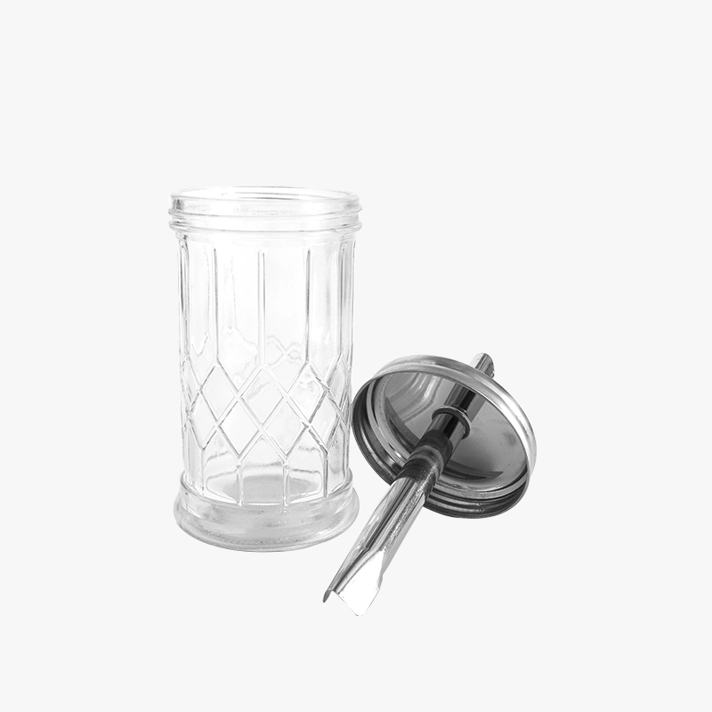 Glass Juice Jar With Straw