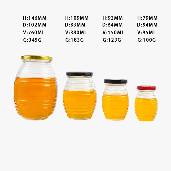 Glass Beehive Honey Jar