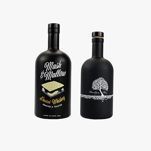 matte black glass nordic bottles