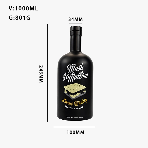 matte black glass nordic bottles