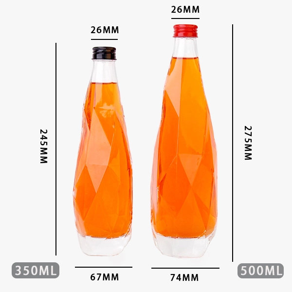 diamond shaped liquor bottle