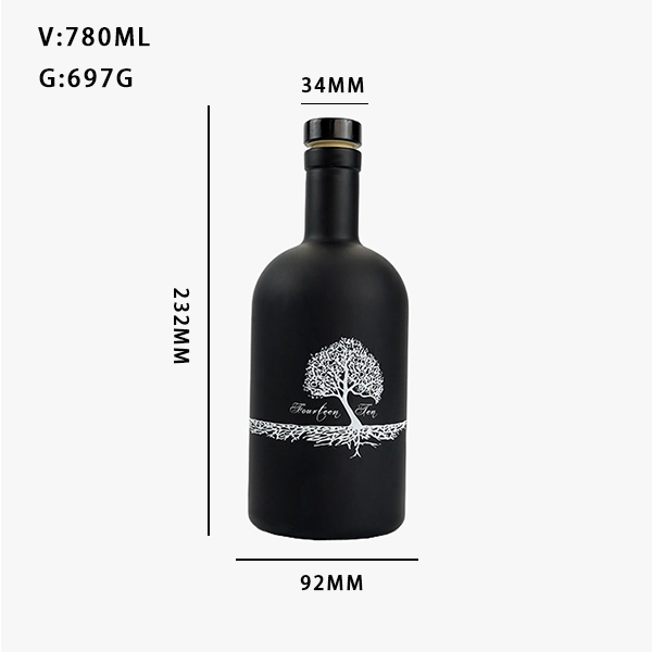 matte black glass nordic bottles