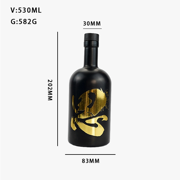 matte black glass nordic bottles
