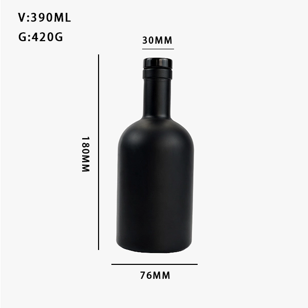 matte black glass nordic bottles
