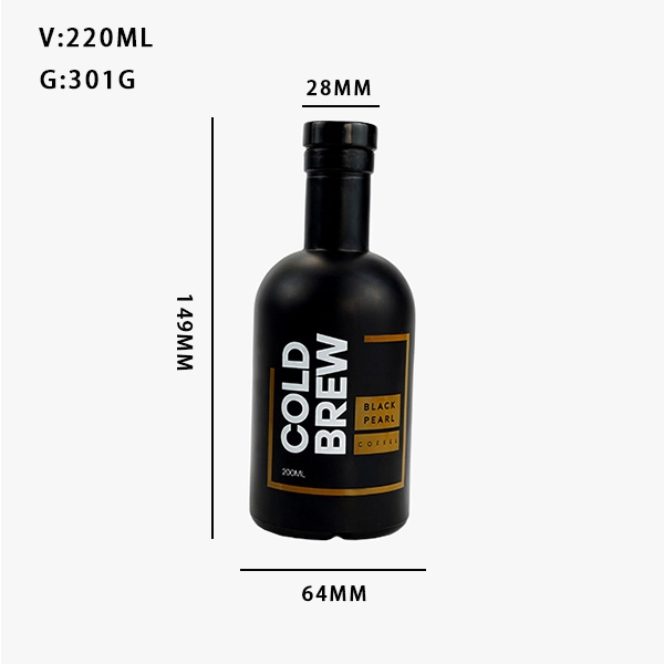 matte black glass nordic bottles