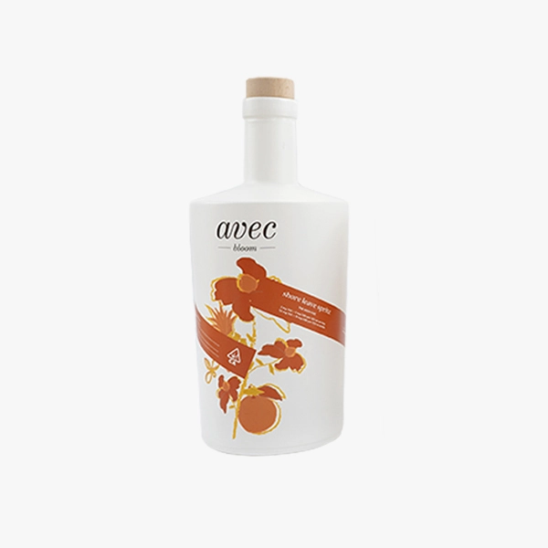 White Color Round Glass Liquor Bottle