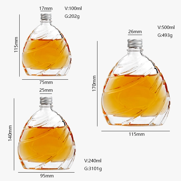Brandy Bottles with Screw Cap