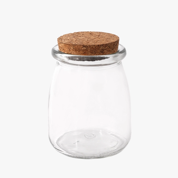 Glass Yogurt Jars With Cork Lid