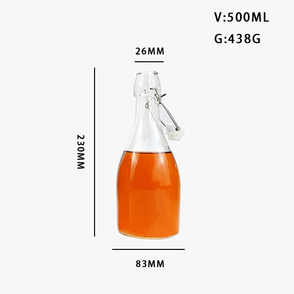 500ml Swing Top Glass Wine Bottle
