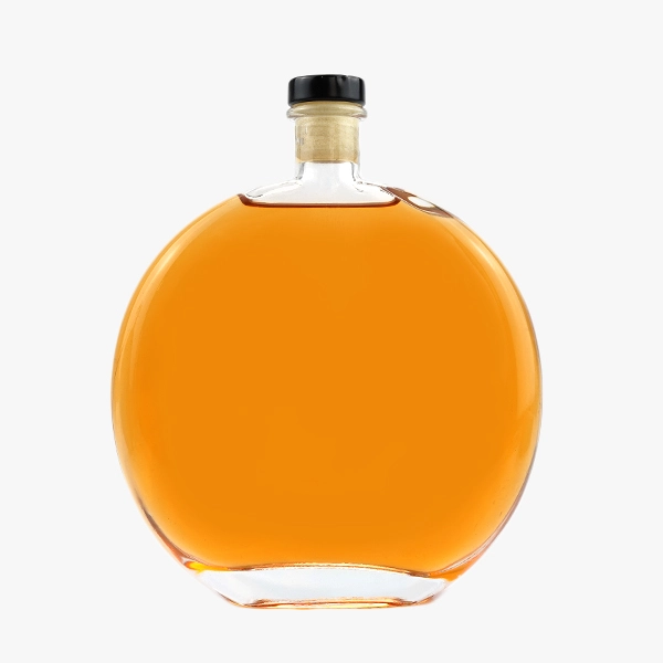 Flat Round Liquor Bottles